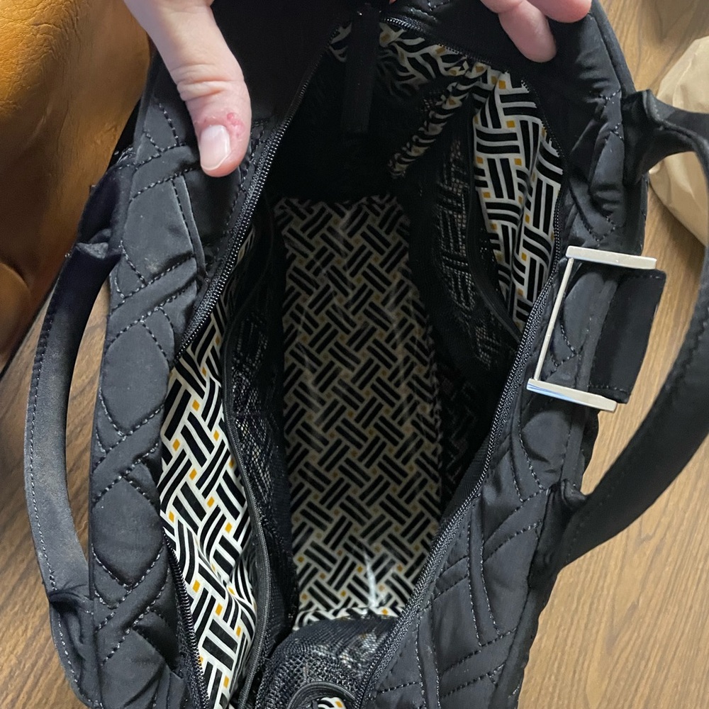 Vera Bradley Black Quilted Diaper Bag - Picture 3 of 4